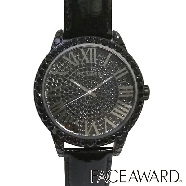 腕時計 スワロフスキー ジルコニア ビックフェイス メンズ watch