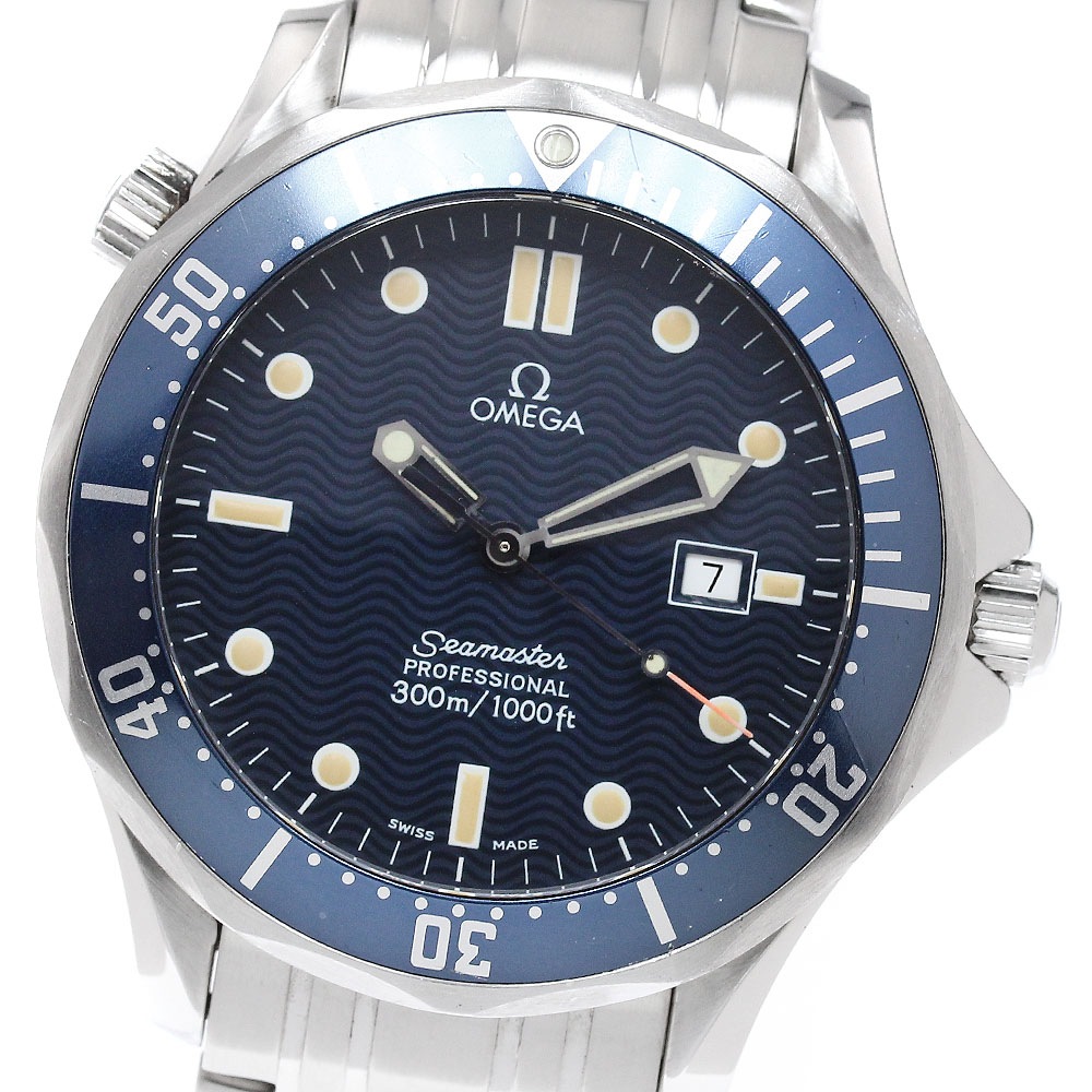 オメガ OMEGA 2541.80 シーマスター300 デイト クォーツ メンズ _958158【中古】