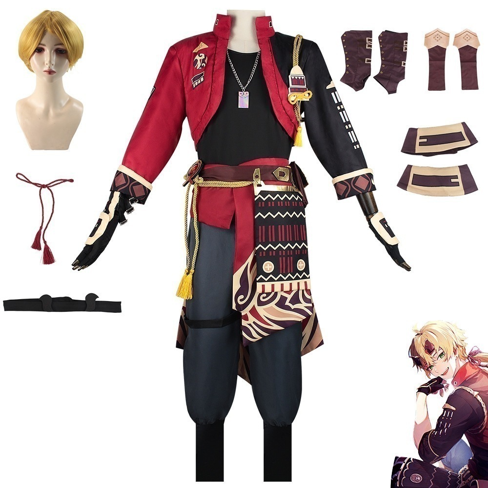 元神托马cos服五星号稲妻游びアニメ衣装男服托马cos服フルセット