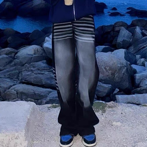 レディース パンツ ボトムス デニム Gパン ストレートパンツ ロングパンツ ワイドパンツ デニムパンツ フルレングス オーバーサイズ ストリート ポケット ハイウエスト ヴィンテージ アメカジ