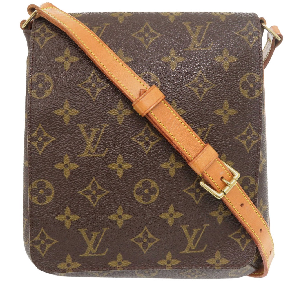 美品 ミュゼットサルサ ショートストラップ モノグラム M51258 ショルダーバッグ モノグラムキャンバス/モノグラムキャンバス ブラウン LV 1432【中古】 レディース