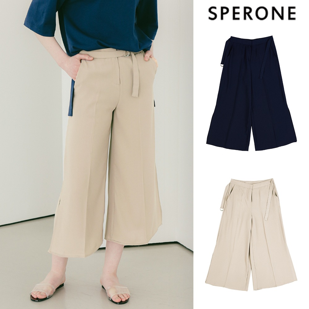 [SPERONE] Side Vent Wide Slacks