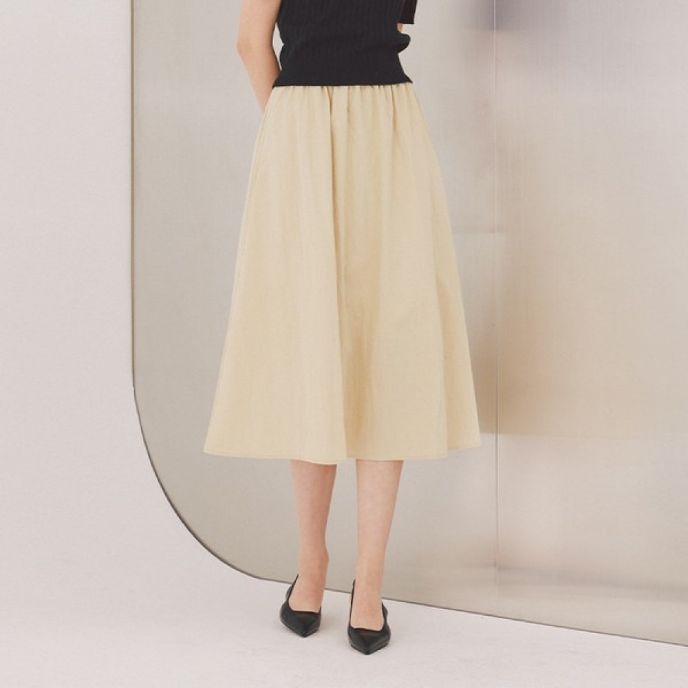 (ニューヨーク訪問) フレアバンディングスカート (VARSRH1)