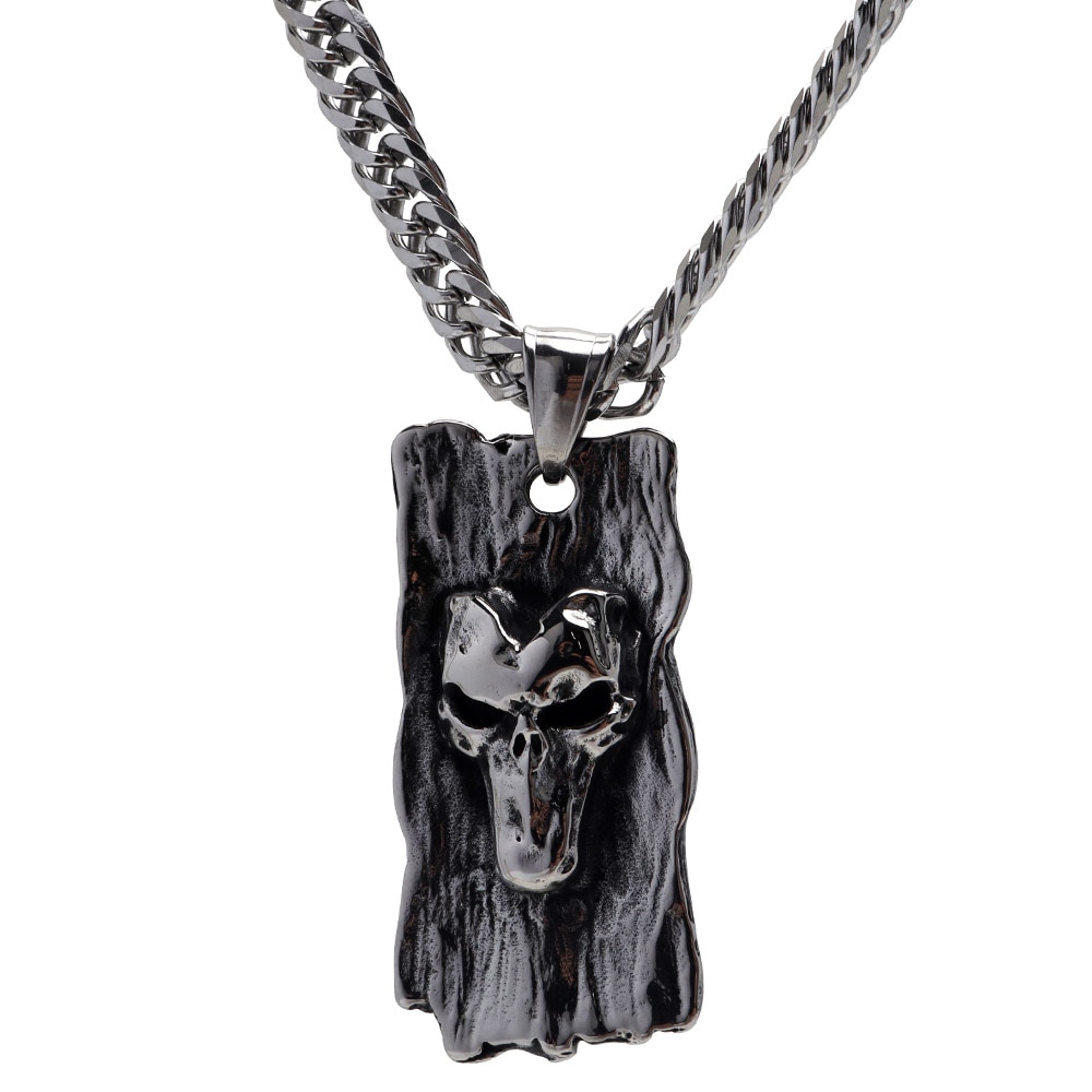 デーモンドッグタグ＆ダブル喜平ネックレス [n847-n348-6mm]