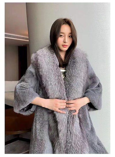 ミンクコート　毛皮　黒　高級　本物　100% セミロング 毛皮コート