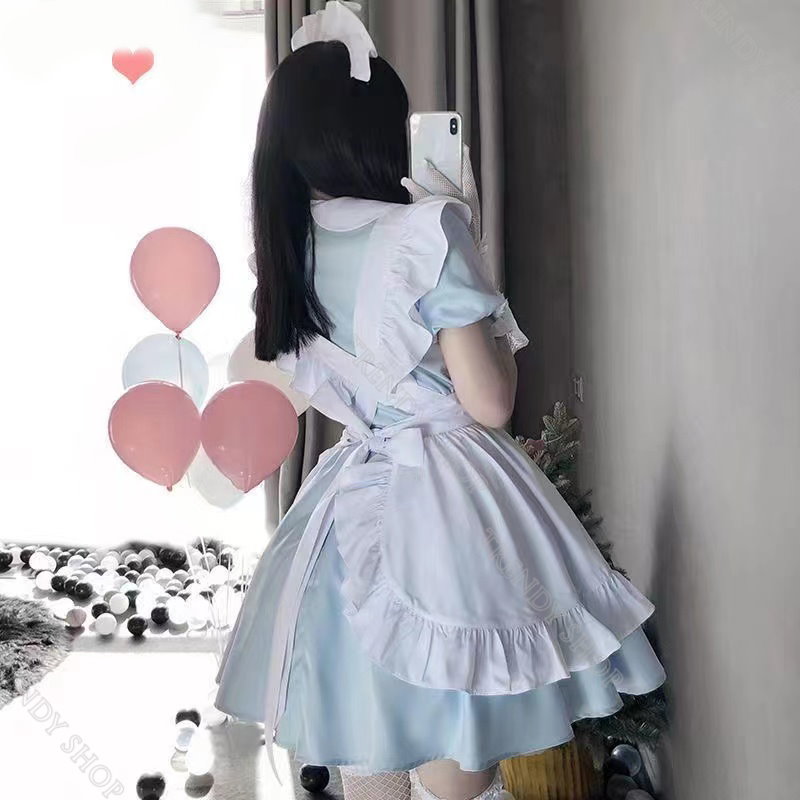 人気No.1!10点セット メイド服 可愛いロリータ/白黒メイド服/コスプレ/ビッグサイズ メイド服/仮装