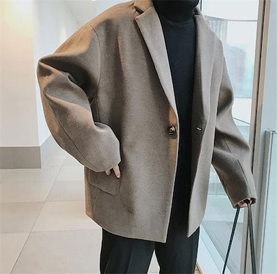 最適な価格 ティーンウールのジャケット男性の韓国のファッション野生 ...