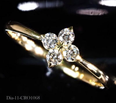 大粒】エタニティ 天然 ダイヤモンド リング 指輪 1.01ct 18金 YG-