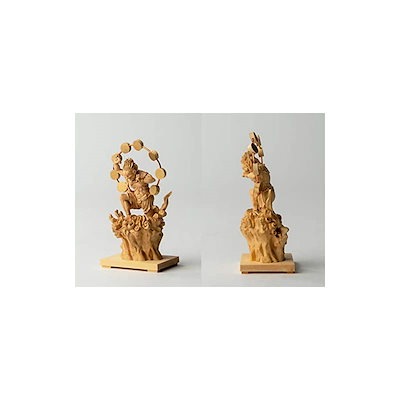極小仏 雷神 （木製：ツゲ）＿木彫り 仏像 仏像ワールド（GSBらいじん