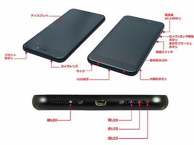 Wi-Fi スマホ型デジタルビデオカメラ SPX-1000W サンメカトロニクス