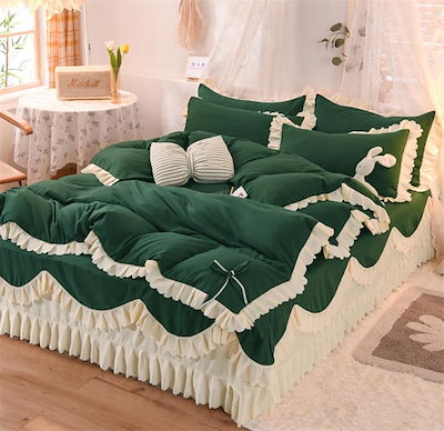 [Qoo10] 韓国ファッション 4点セット 純綿 ベッ : 寝具・ベッド・マットレス